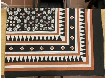 Handmade African Pattern Quilt 76' X 140'