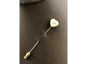 14K Gold Filled Heart Lenox Stick Pin