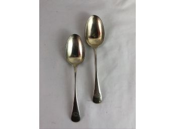 Austro-Americana Triesta Flatware 1904-1919, Two Silver Spoons