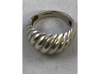 Sterling Silver Wave Ring Size 6