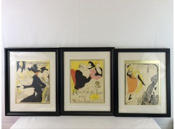 Set Of 3 Toulouse Lautrec Prints