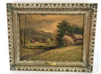 Early Spring By Rober Wood On Board With Titled Frame