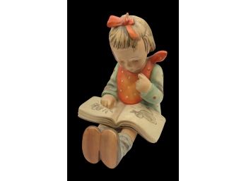 Old Vintage, Hummel,  #14,  'Bookworm' Girl Figurine, Made In Germany