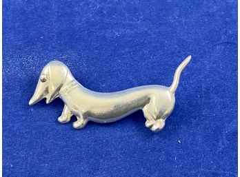 Vinatage Parra Mexico Sterling Silver Dachshund Dog Pin, Brooch