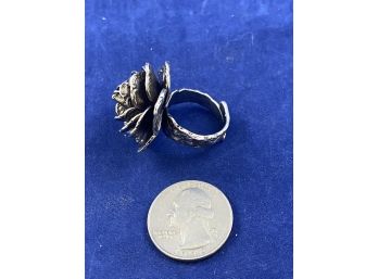 Adjustable Silver Plate Ring, Made From Repurposed Silver Plate Flatware