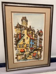 Gerald Nicola Watercolor Print Of Quebec Canada