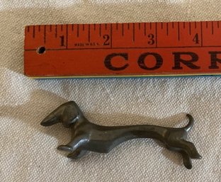 Kayserzinn Art Nouveau Pewter Dachshund Dog Knife Rest