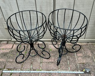 Victorian Style Rubber Coated Wrought Iron Plant Stands Garden Decor