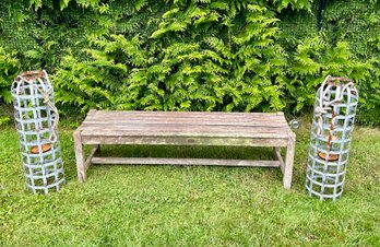 Outdoor Classics Backless Outdoor Teak Wood Bench