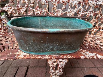 Antique Large Copper Planter - Interesting Patina