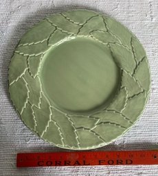 Vintage Porta Portugal Green Leaf Large Plate