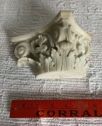 Carved Marble Column Paper Weight Art Piece