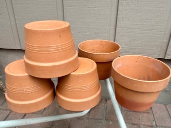 Lot Of 8-Inch Terracotta Pots - Excellent Condition