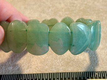 Vintage Aventurine (Green Quartz) Stretch Bracelet - Moon Details