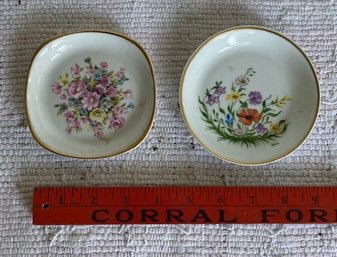 2 Limoges Small Floral Dishes