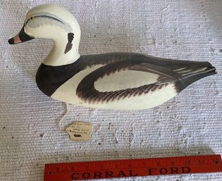 Signed Wood Duck Decoy - Broken Tail