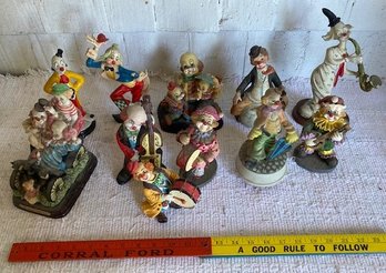 Vintage Clown Figurine Large Lot