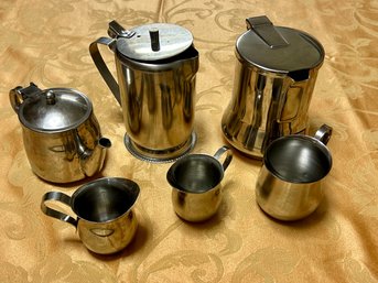 Lot Of Stainless Steel Creamers