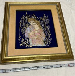 Gold Embossed Lithograph - Signed Edna Hibel