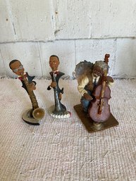 Trio Of Ceramic Jazz Musicians