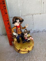 Goofy Disney Schmid Character Wild West Musical Figurine