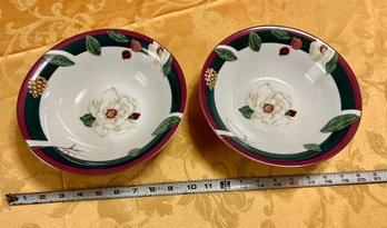 Tienshan Fine China Magnolia Flower Small Serving Bowls