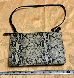 Signed Faux Snakeskin Purse - Like New Condition