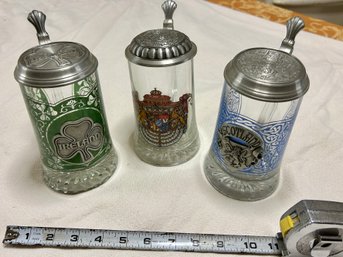 Vintage Beer Steins - Scotland, Ireland, Coat Of Arms