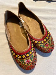 Exotic Indian Bohemian Multicolor Flats - Size 10M Women's Shoe