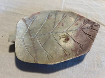 Leaf Soapstone Soap Dish Trinket Tray