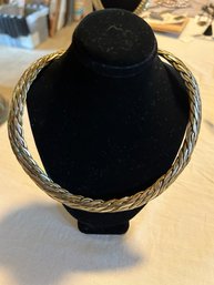 MCM Handmade Artisan Braided Chain Collar Necklace