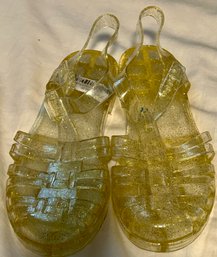 Vintage Retro Yellow Jelly Sandals New - Women's Size 8.5