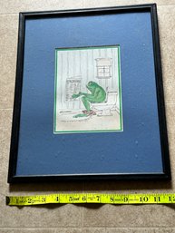 Amusing Frog Print - Bathroom Decor