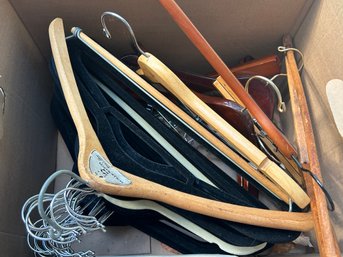 Box Of Wood Hangers