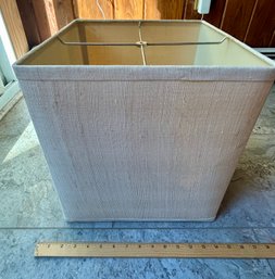 16-Inch Square Tan Lamp Shade