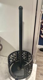 Black Metal Freestanding Paper Towel Holder