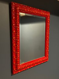 Red Colorful Framed Mirror