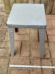 Vintage Modern Metal Square Side Coffee Table Or Pedestal Outdoor Garden Decor