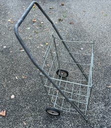 Vintage Foldable Rolling Shopping Cart