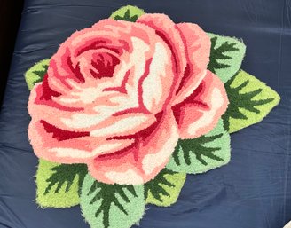 Rose Flower Floral Small Area Rug