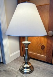 Modern Silver Rounded Side Table Lamp