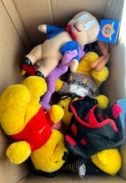 Box Of Vintage Stuffed Animals Winnie The Pooh Looney Tunes