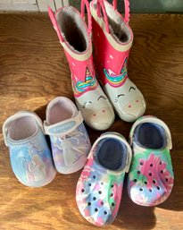 Toddler Crocs Size 8 Frozen Elsa - Rainboots Size 7/8