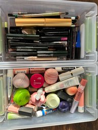 Box Of New Or Gently Used Mascara, Eye Pencils, Lip Balms