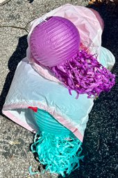 Six Large Paper Jellyfish Lanterns Summer Party