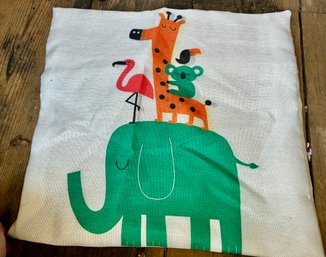 Children's Goofy Animal Square Decorative Pillowcase - New