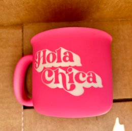 Hola Chica Large Pink Mug