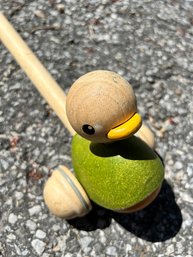 Vintage Wood Duck Walking Toy
