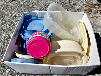 Large Box Miscellaneous Tupperwares Plastic