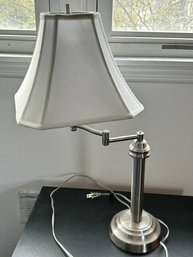 Chrome Modern Table Lamp With Swing Arm